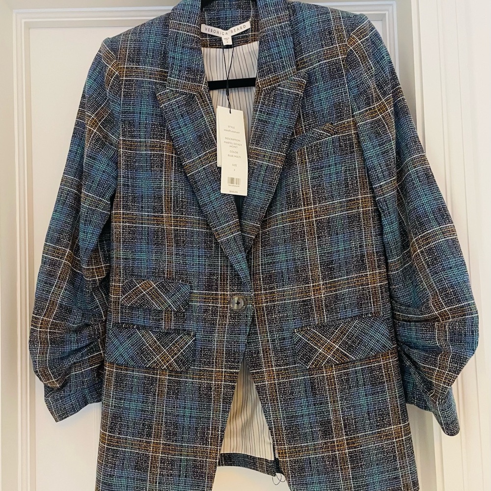 Veronica Beard Multicolor Plaid Blazer